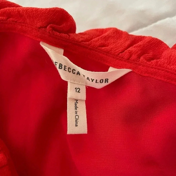 Rebecca Taylor silk one shoulder ruffle top - Picture 5 of 7